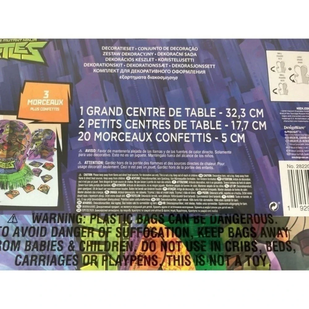 NEW‎ Nickelodeon TMNT Table Decorating Kit Teenage Mutant Ninja Turtles Party